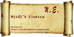 Miták Elektra névjegykártya